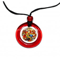 Подвеска LUNA ARLECCHINO красная из муранского стекла 